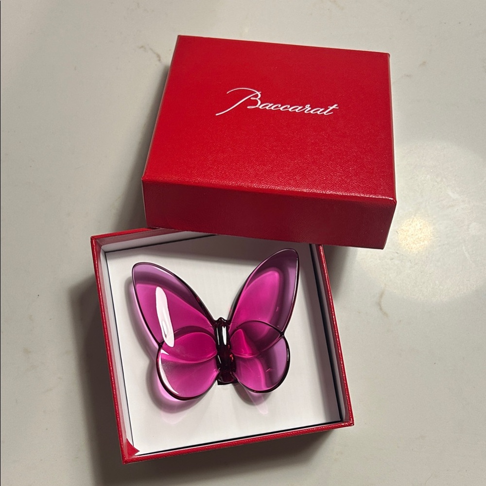 Baccarat Fuchsia Butterfly “Lucky Peony”